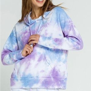 New Free People Purple Tie Dye Hoodie